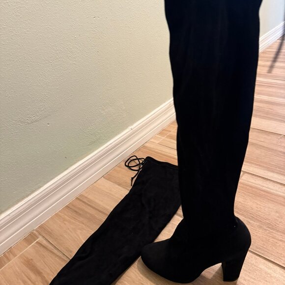 THIGH HIGH STRETCH BOOT – AMINAH ABDUL JILLIL Thigh High Black High-Heeled Boots